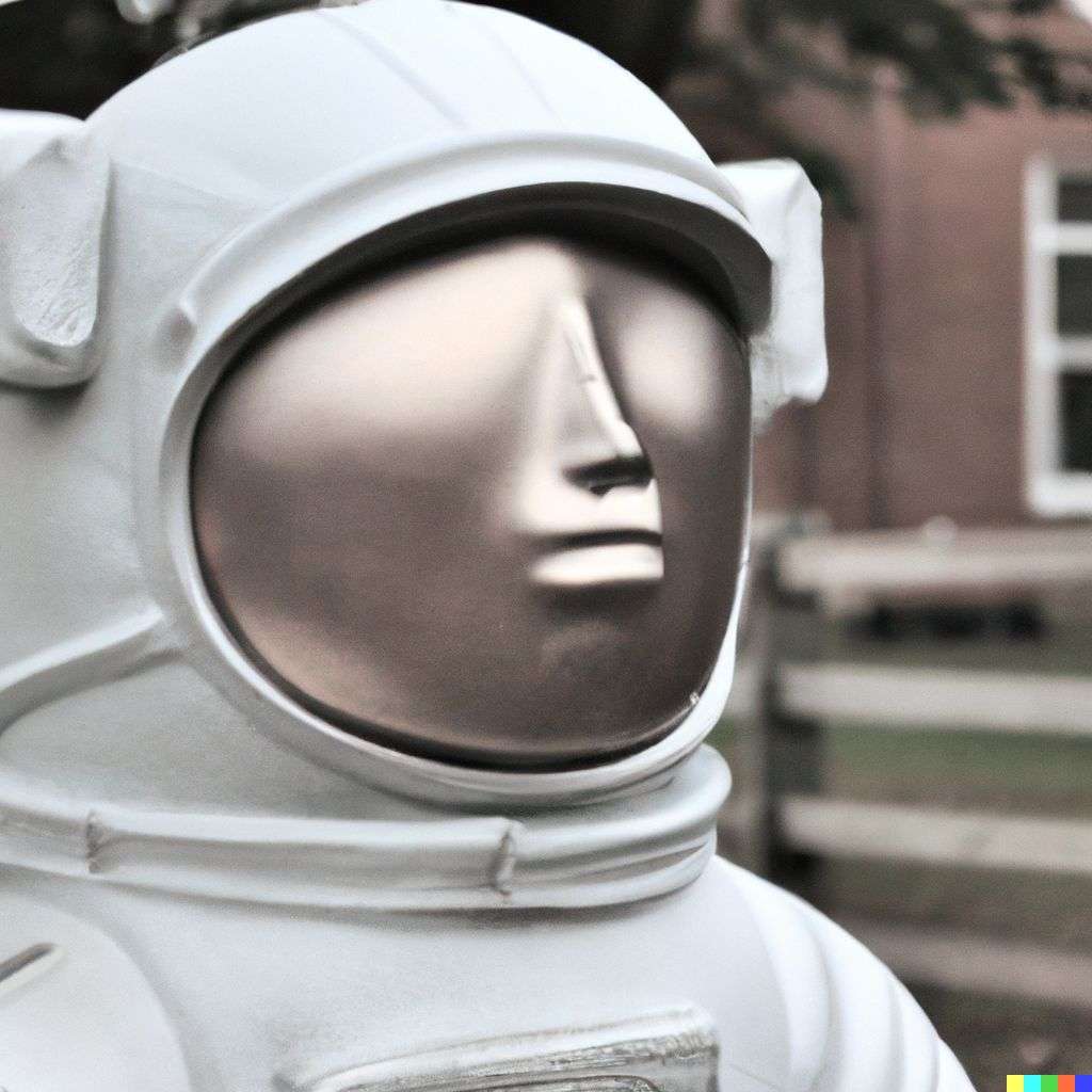 an astronaut, sculpture